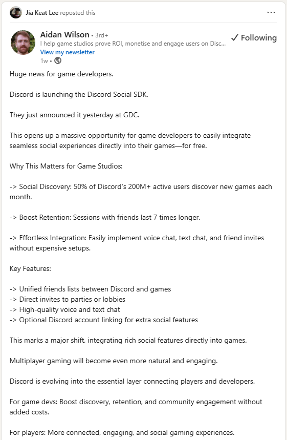 Discord Social SDK