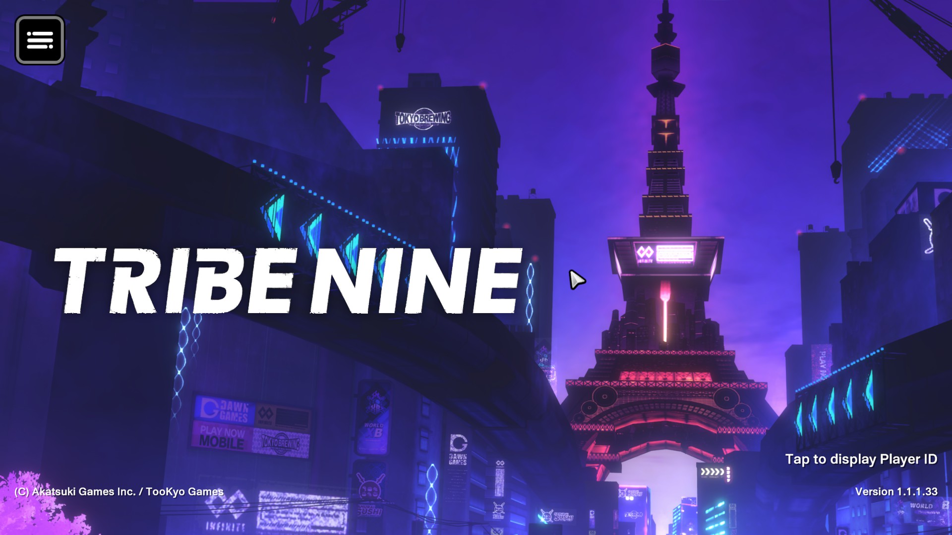 Tribe Nine Title Screen